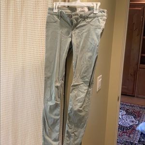 hollister skinny pants light sage